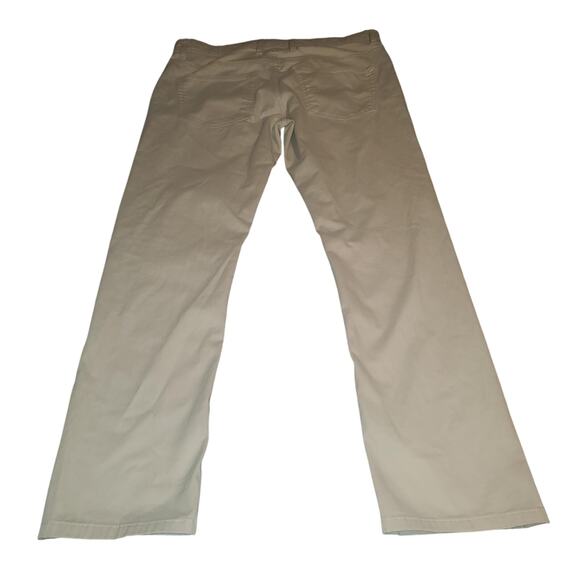 Saks Fifth Avenue 34x29.5 (HEMMED) Chino Pants Slim Fit Cotton Stretch FLAWS - Picture 2 of 11